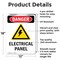 Signmission Electrical Panel Danger Sign, Aluminum, 12in W x 18in L, 2PK OS-2PACK-DS-A-1218-V-2213 - alternate 6